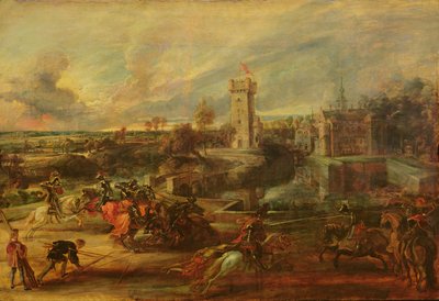 Tournoi près du fossé du château de Steen - Peter Paul Rubens